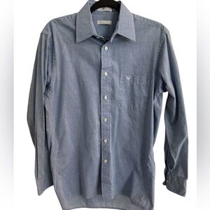 Christian Dior Blue Oxford Button Up Shirt Size 15-32-33
